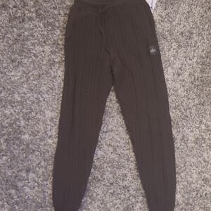 New ALO Brown Knit Ribbed Pants